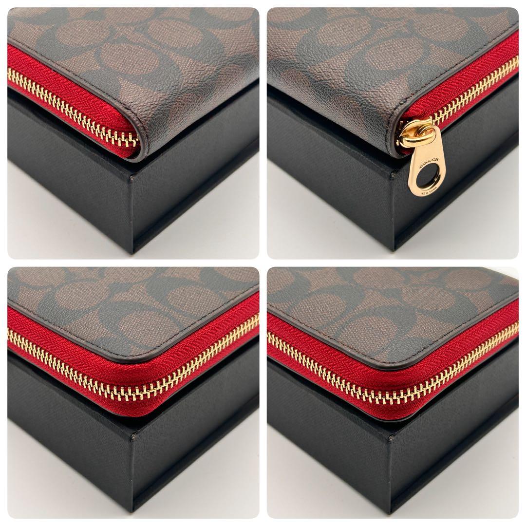 ✨美品✨ COACH コーチ 長財布 PVCレザー ラウンドファスナー