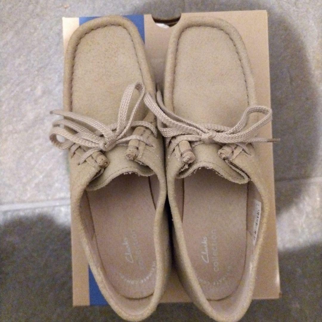 クラークス　ワラビー　ベージュ　 スエード 　モカシン　23cm