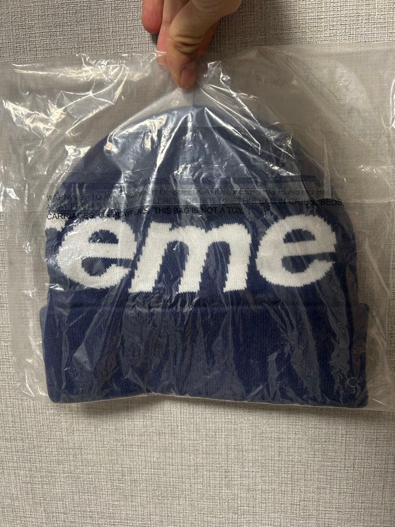 Supreme FW22ビーニー　シュプリームニット帽　正規品　新品　袋付き