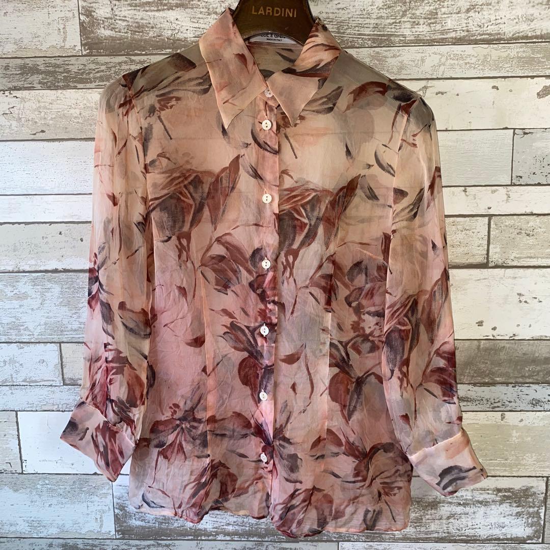 90s DOLCE&GABBANA シルクシャツ size38 ITALY製