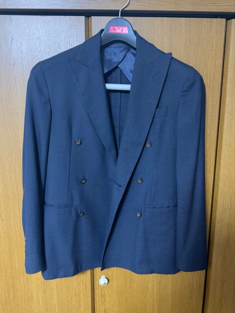 POLORALPH LAUREN ダブルブレスト ブレザー 紺 襟裏クレスト刺繍