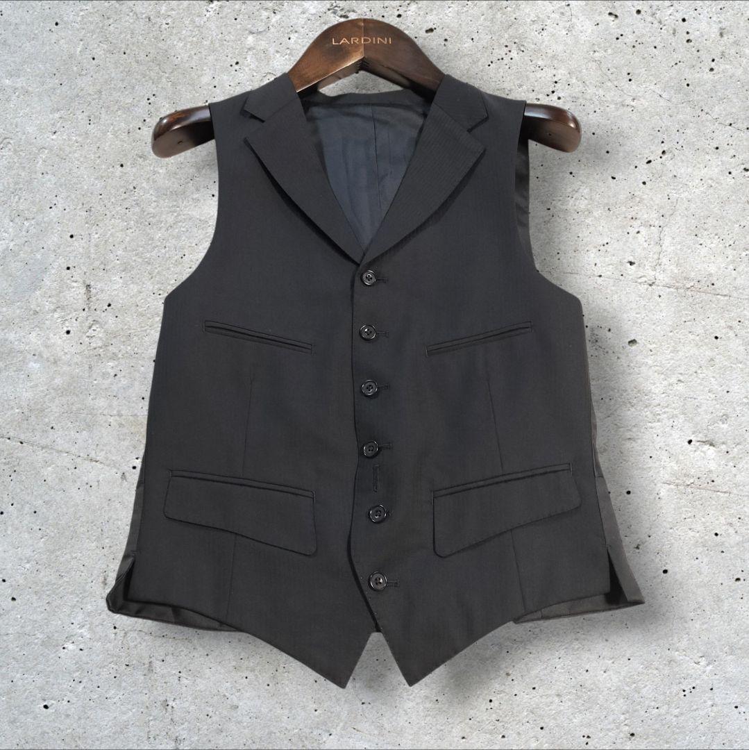 バーバリーブラックレーベル 3Pスーツ 黒 AB6 シャドーストライプ