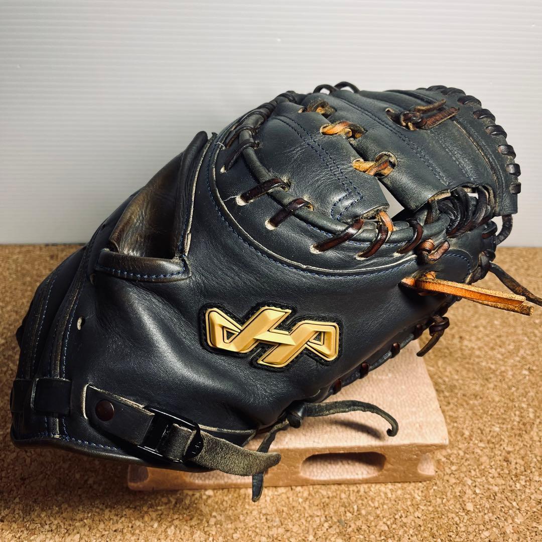 ハタケヤマ硬式捕手ミット／真心ブラック／一般.大人用
