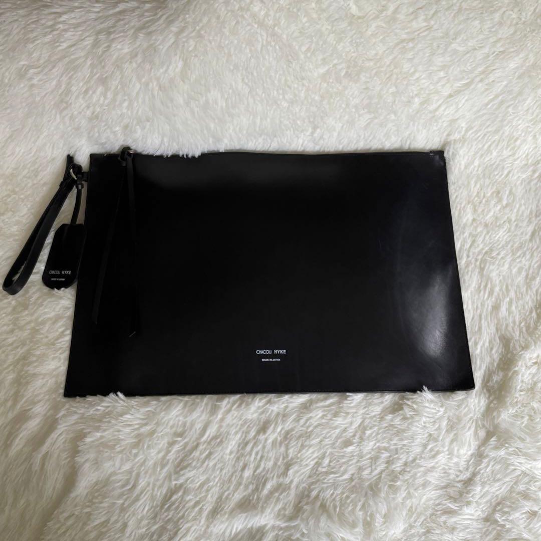 レア　HYKE×CHACOLI フラットポーチ　ラージ　上質　レザー＆キーケース