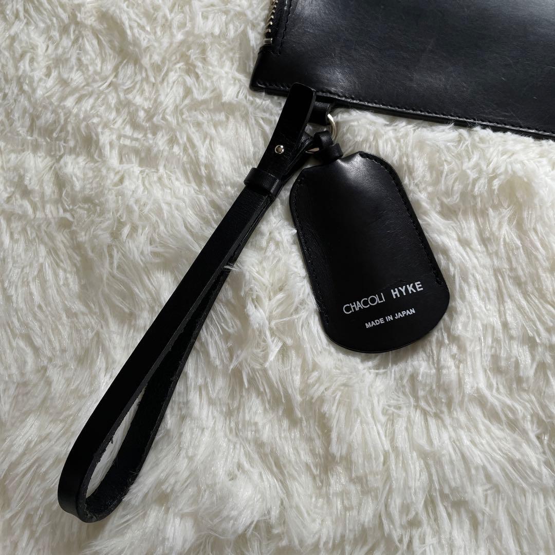 レア　HYKE×CHACOLI フラットポーチ　ラージ　上質　レザー＆キーケース