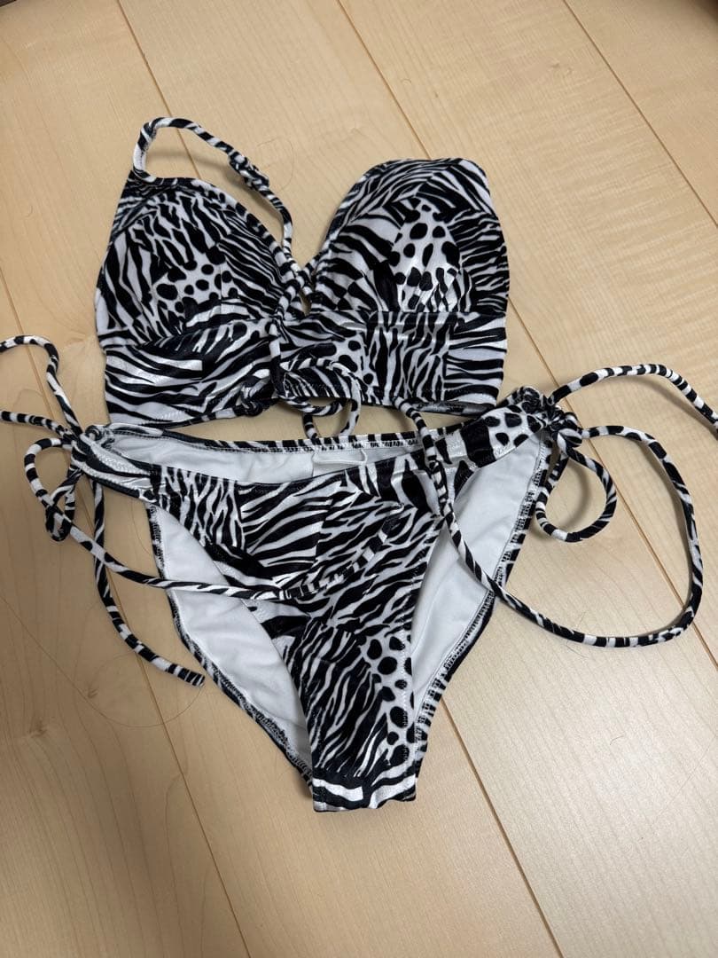 ALENCY 水着 アニマル柄 ビキニ ゼブラ