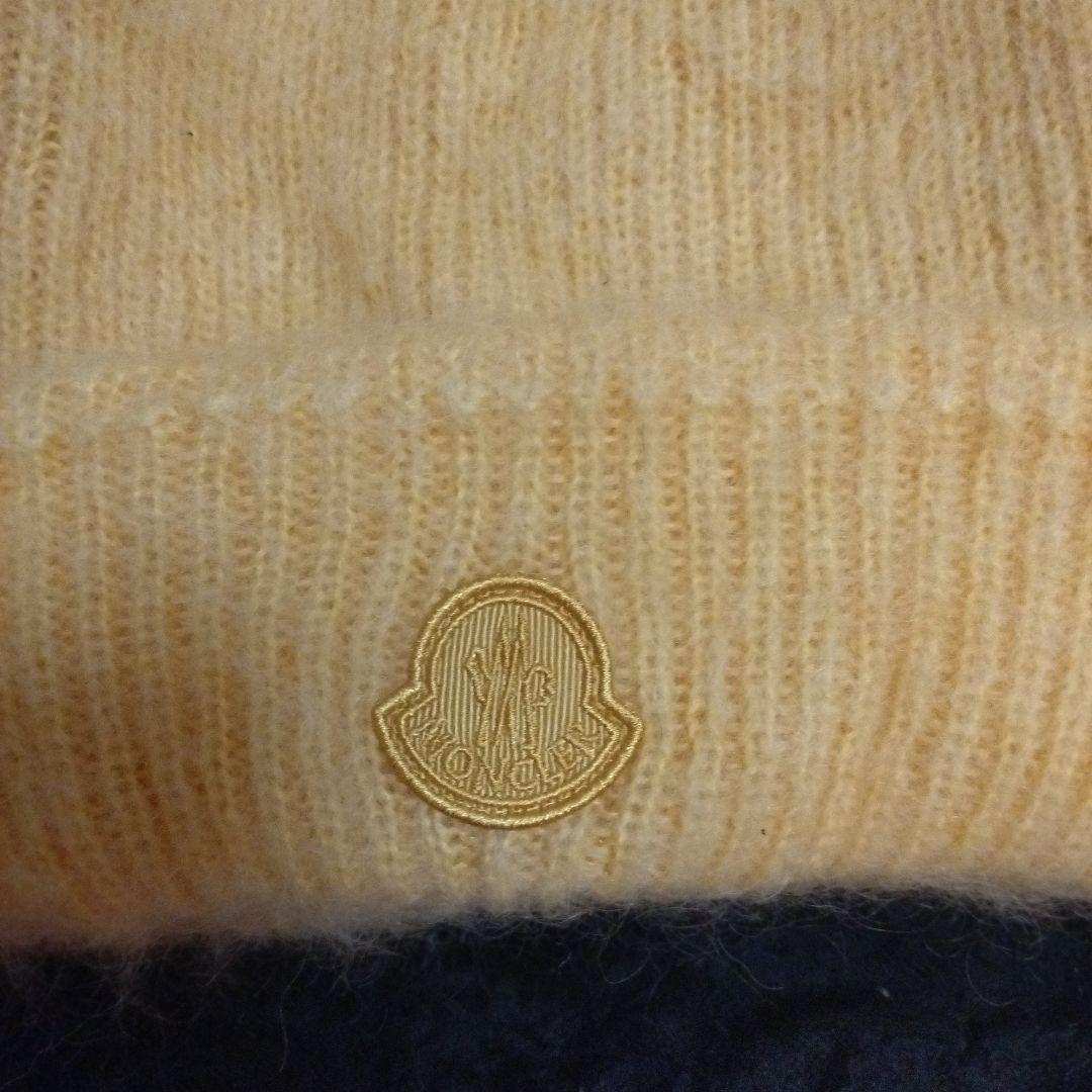 今シーズンMONCLER イエロービーニー ニット帽　フリーサイズ