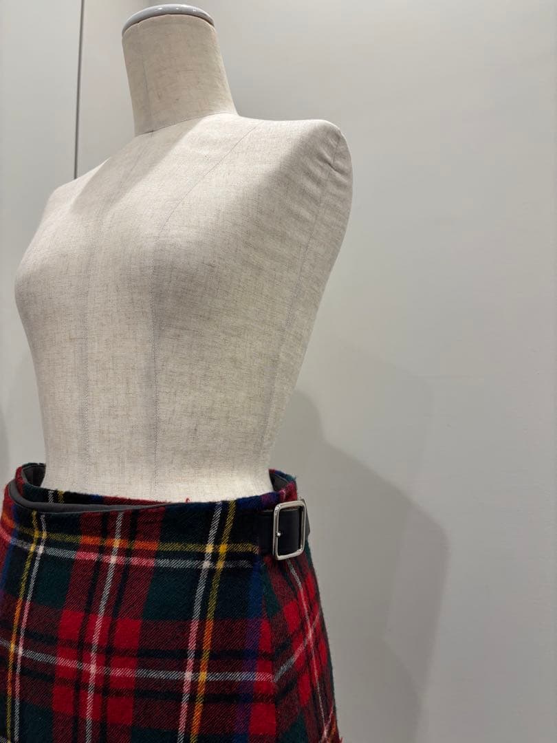 ［00AW］コムデギャルソン　タータンチェック巻きスカート　アーカイブ