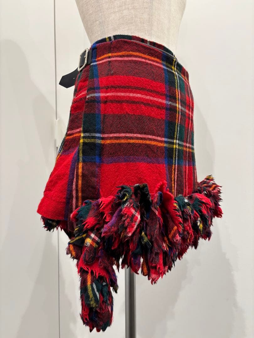 ［00AW］コムデギャルソン　タータンチェック巻きスカート　アーカイブ