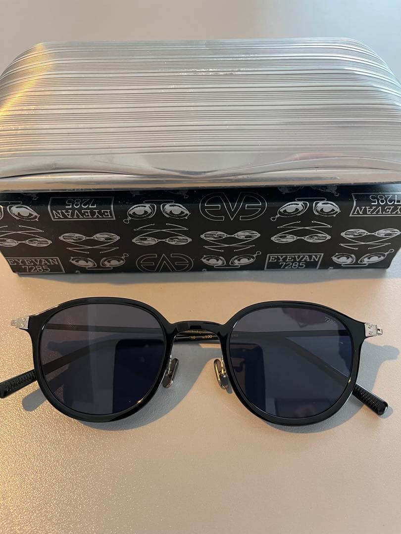 美品　EYEVAN7285 768 ブルーレンズ　サングラス