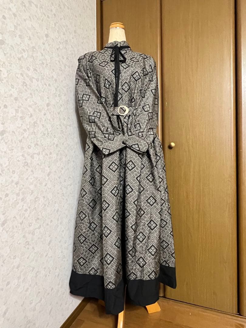 着物リメイクワンピース　 L〜L Lサイズ
