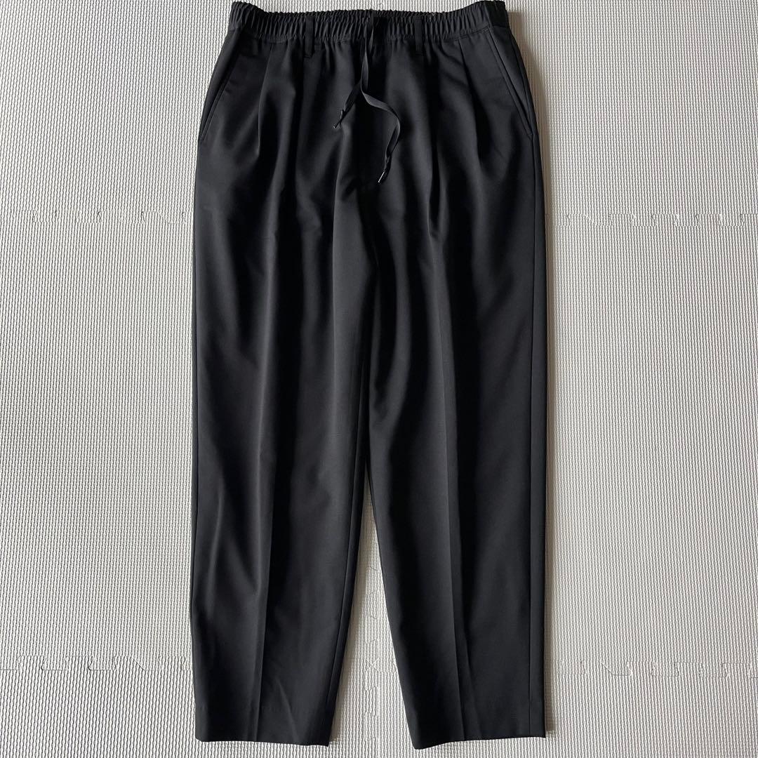 美品 N.HOOLYWOOD イージータックスラックス 38黒 トロピカルウール