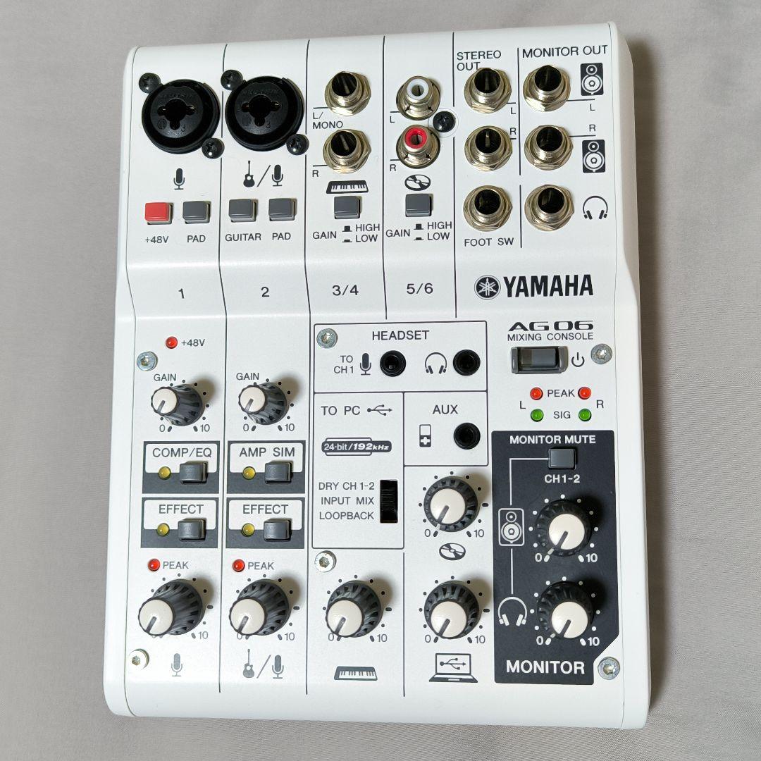 YAMAHA AG06 ミキシングコンソール オーディオインターフェイス