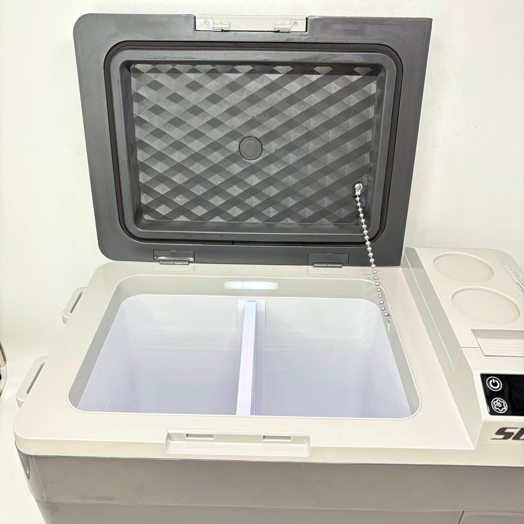 【動作良好・別売バッテリー付】SUNPIE コードレス車載冷蔵冷凍庫 30L