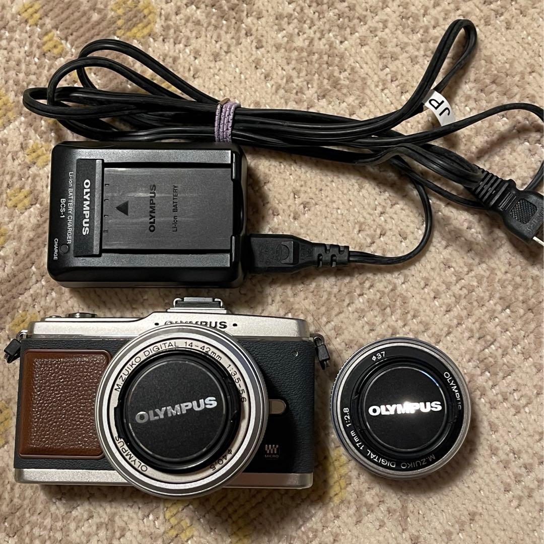 オリンパス OLYMPUS PEN E-P2本体＋レンズ2個＋バッテリー＋充電器