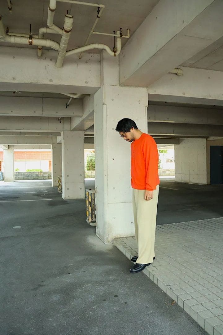 YLEVE WOOL RAYON TWILL TROUSERS ワイドスラックス