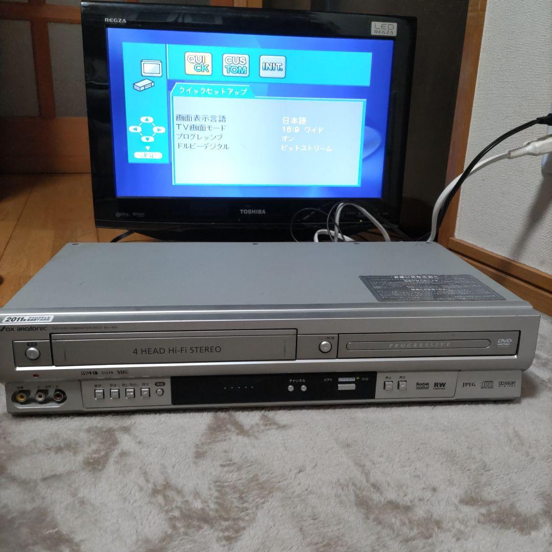 DXアンテナ　DVD／VHSコンビネーションデッキ　DV−140V　動作品