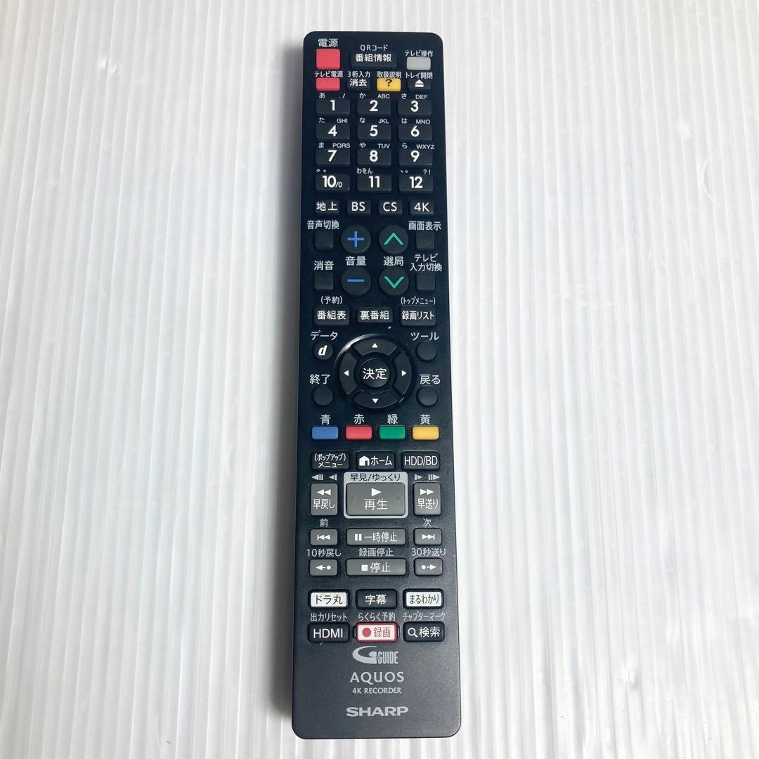 極美品 SHARP 4K ブルーレイレコーダー 4B-C40AT3 2019年製