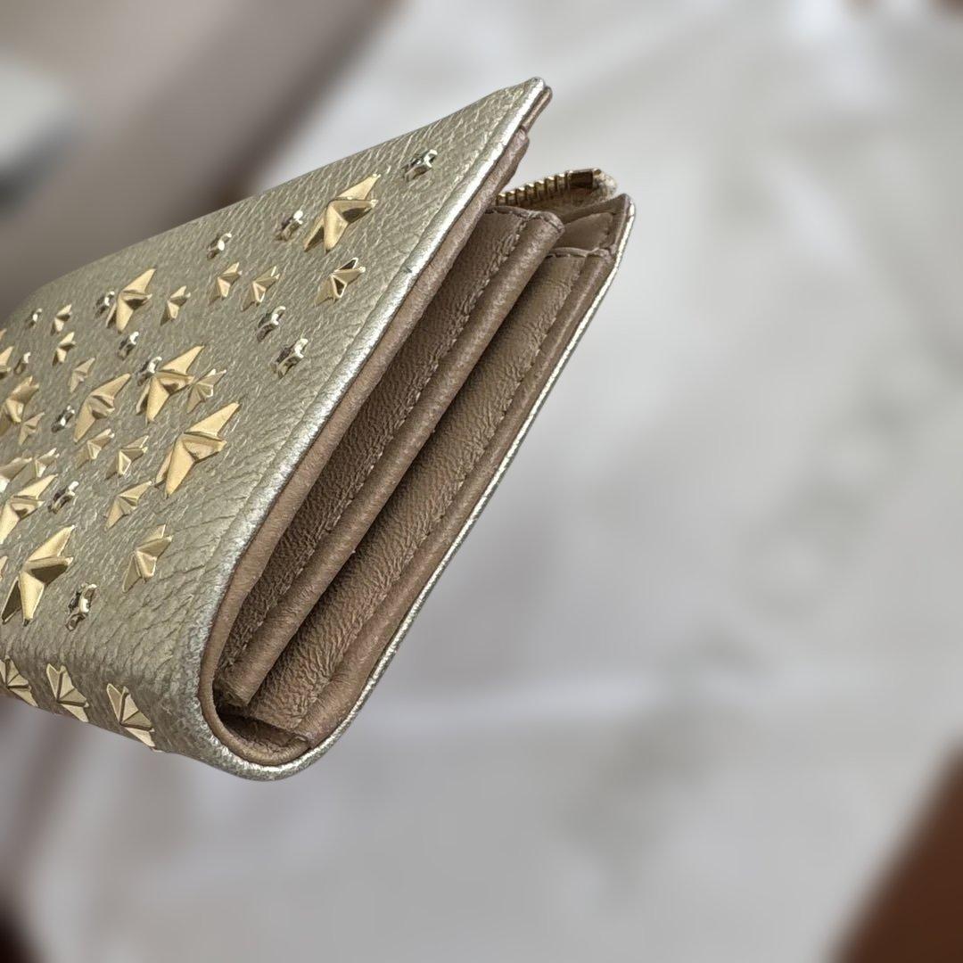 JIMMY CHOO ゴールド 星型スタッズ 長財布