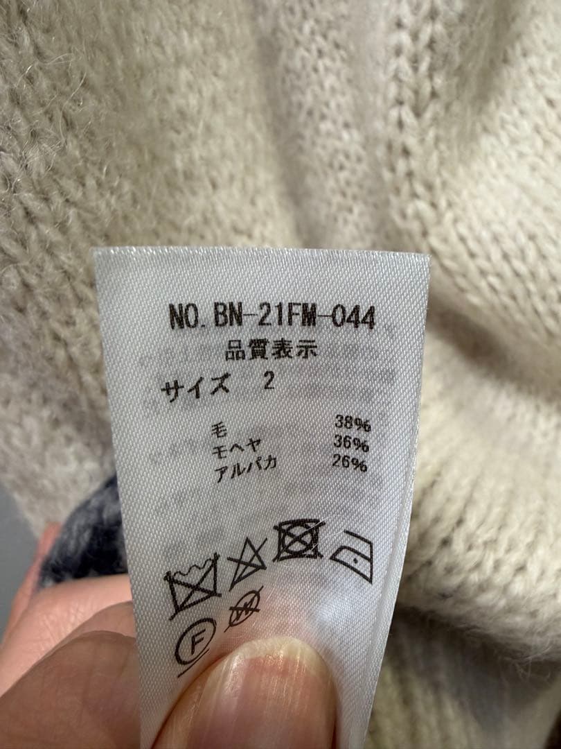 トップス BATONER MOHAIR NORDIC CREW NECK