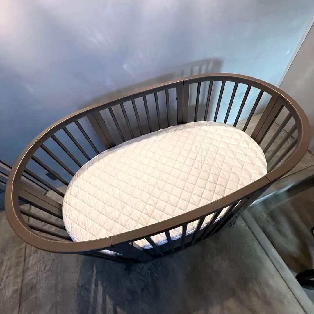 【美品ストッケ】ベビーベット ヘイジーグレー★付属品多数★説明書付き