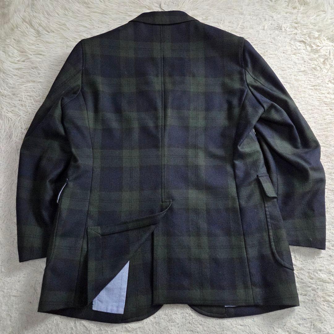 極美品 BEAMS+ ブラックウォッチ フランネル テーラードジャケット S