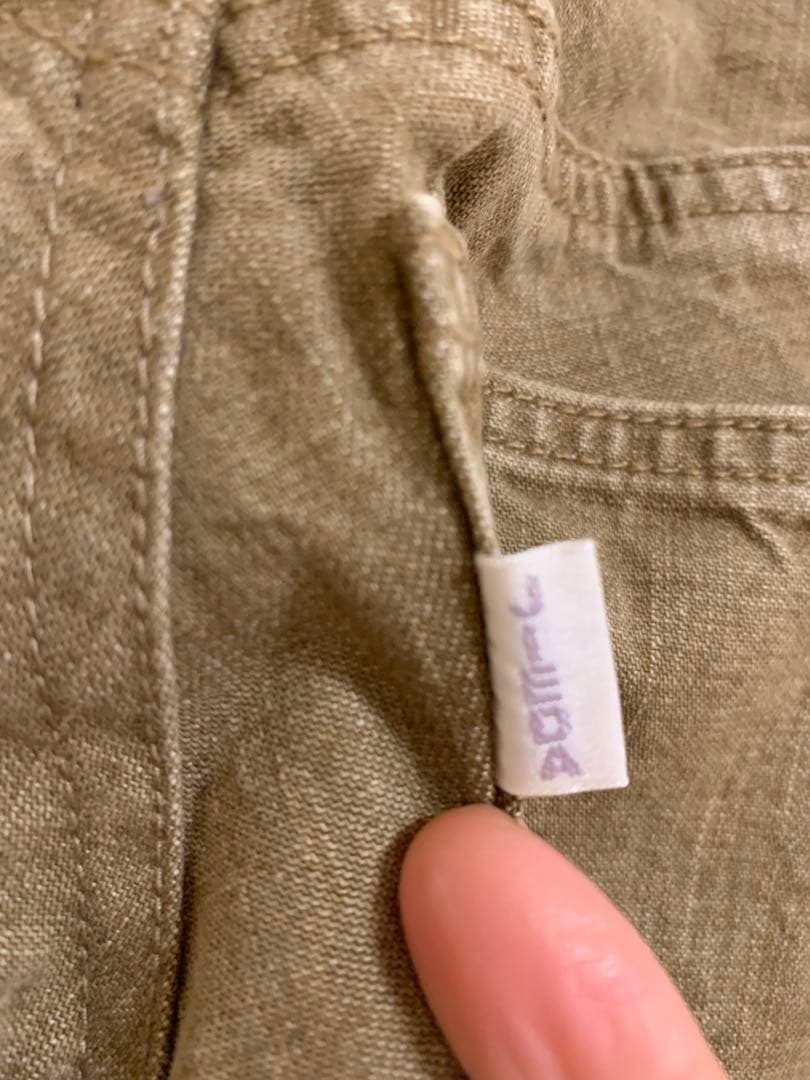 JIEDA オリーブデニムワイドレッグパンツ