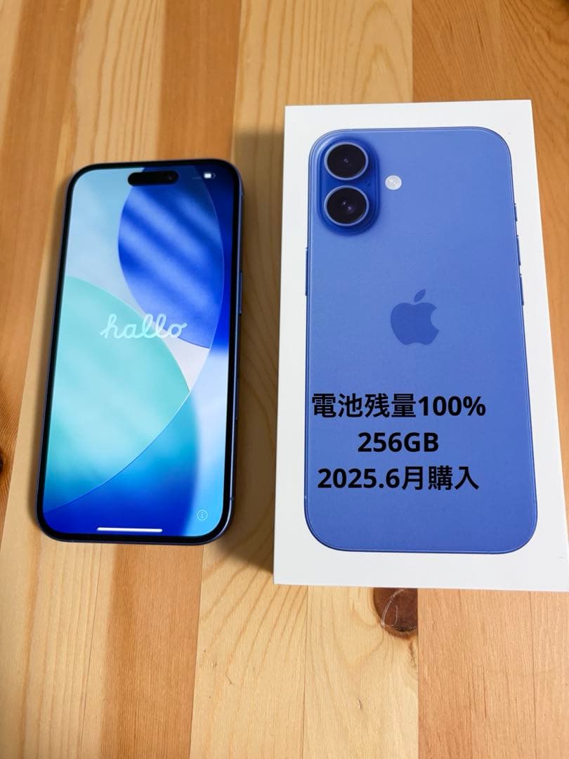 電池残量100% iPhone16 無印256GB SIMフリー