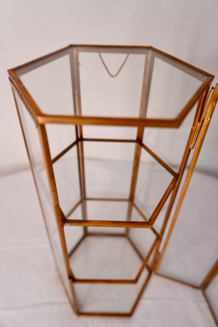 ガラスショーケース ジュエリーケース ヴィンテージ 真鍮