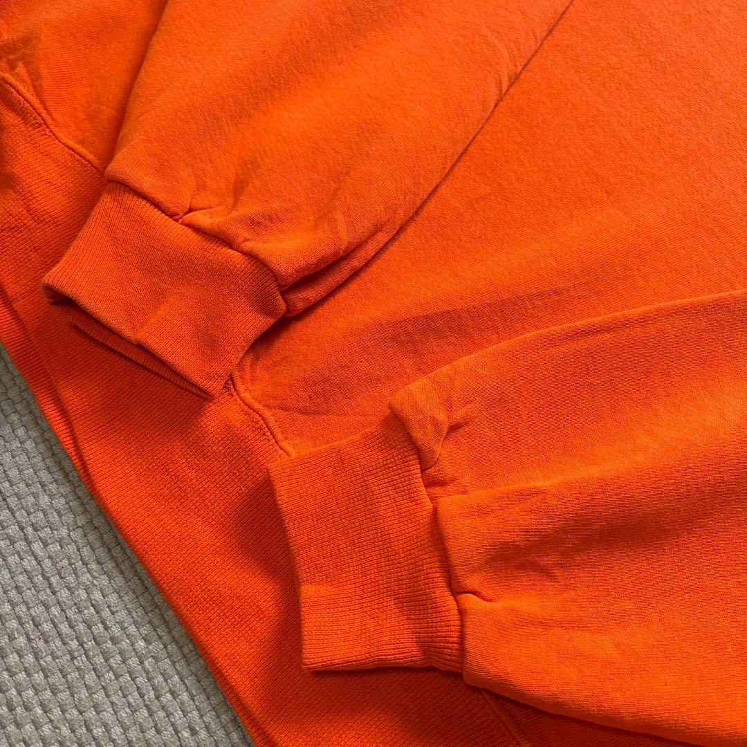 【美品/XL】ラッセルアスレティック 前V無地スウェット オレンジ メキシコ製