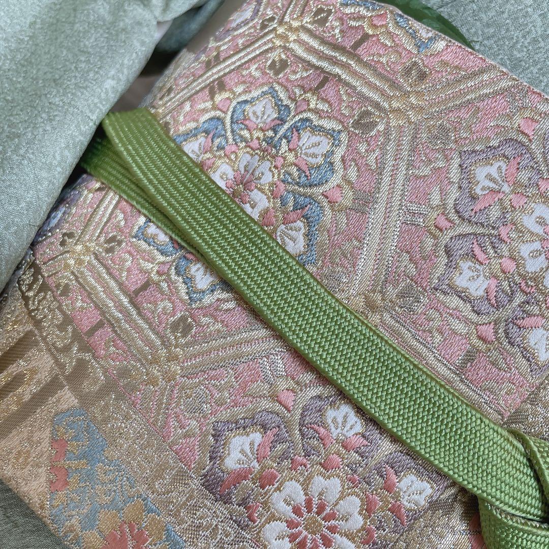 色無地　フルセット　小紋　躾糸付き　地紋　シンプル　礼装　カジュアル　着物　P4