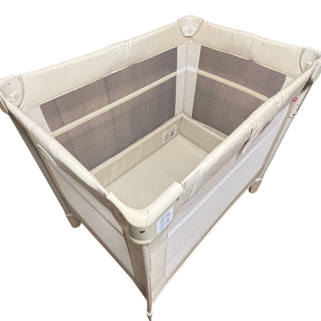 美品✨Aprica ココネルエアー 折りたたみ ベビーベッド ベージュ