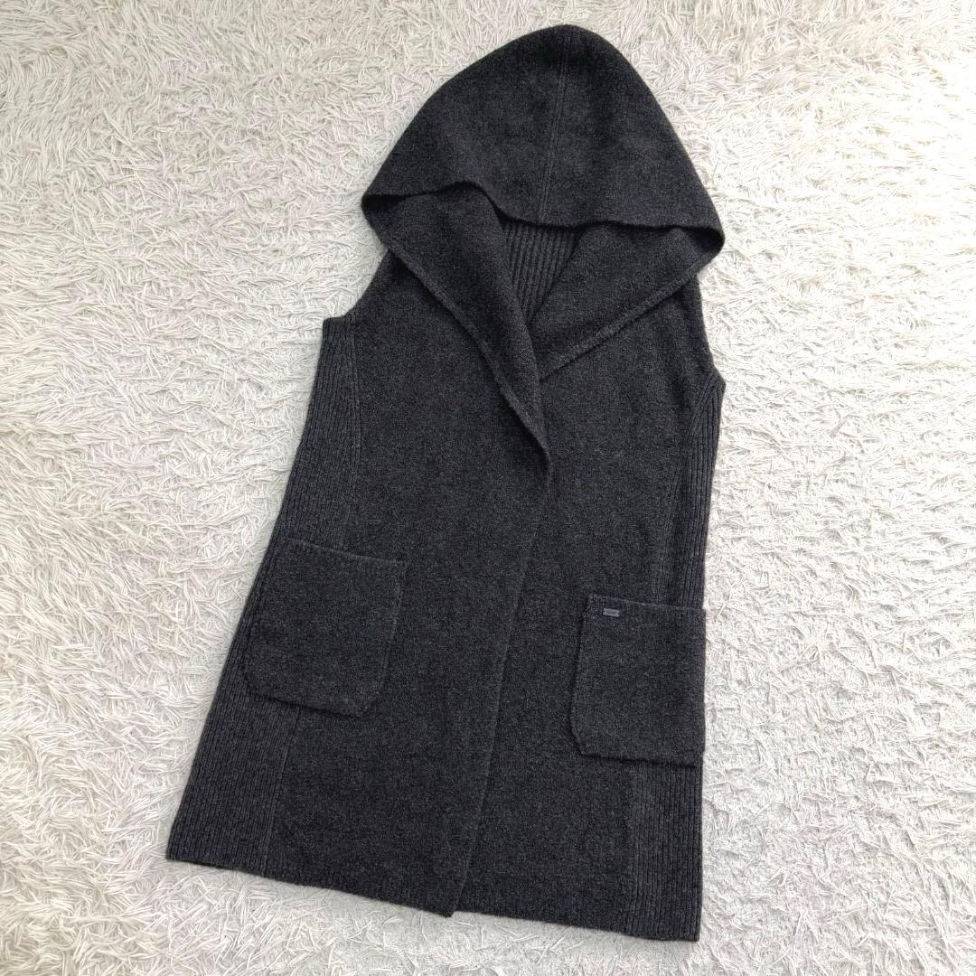 17109✨22年 フォクシー ニット ロングジレ カシミヤ混 ニュアージュ