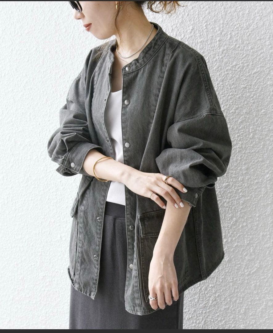 【新品タグ付】SHIPS any: デニム ワーク ジャケット