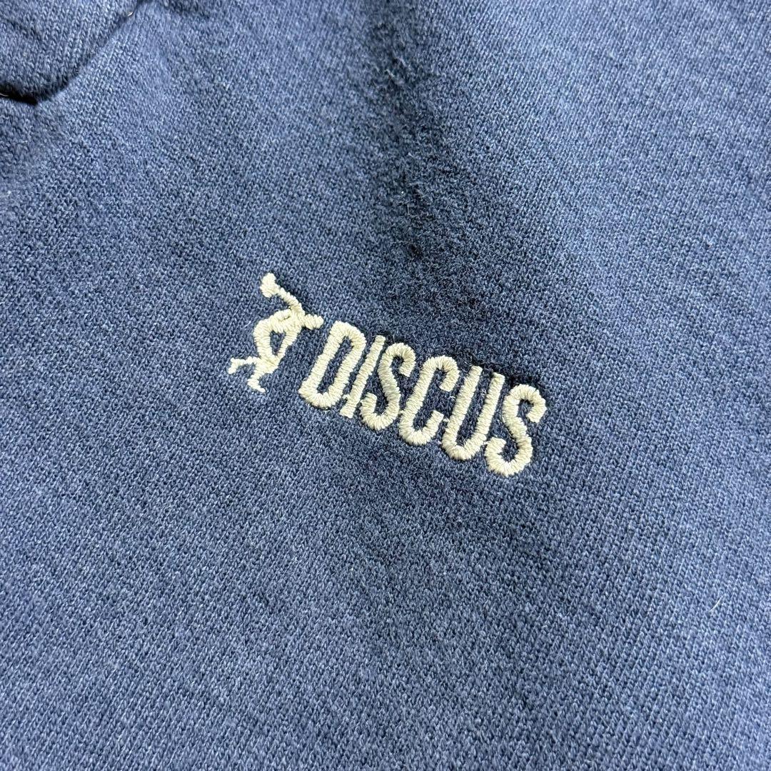 USA製 ディスカス ハーフジップスウェット ネイビー プルオーバー 90s