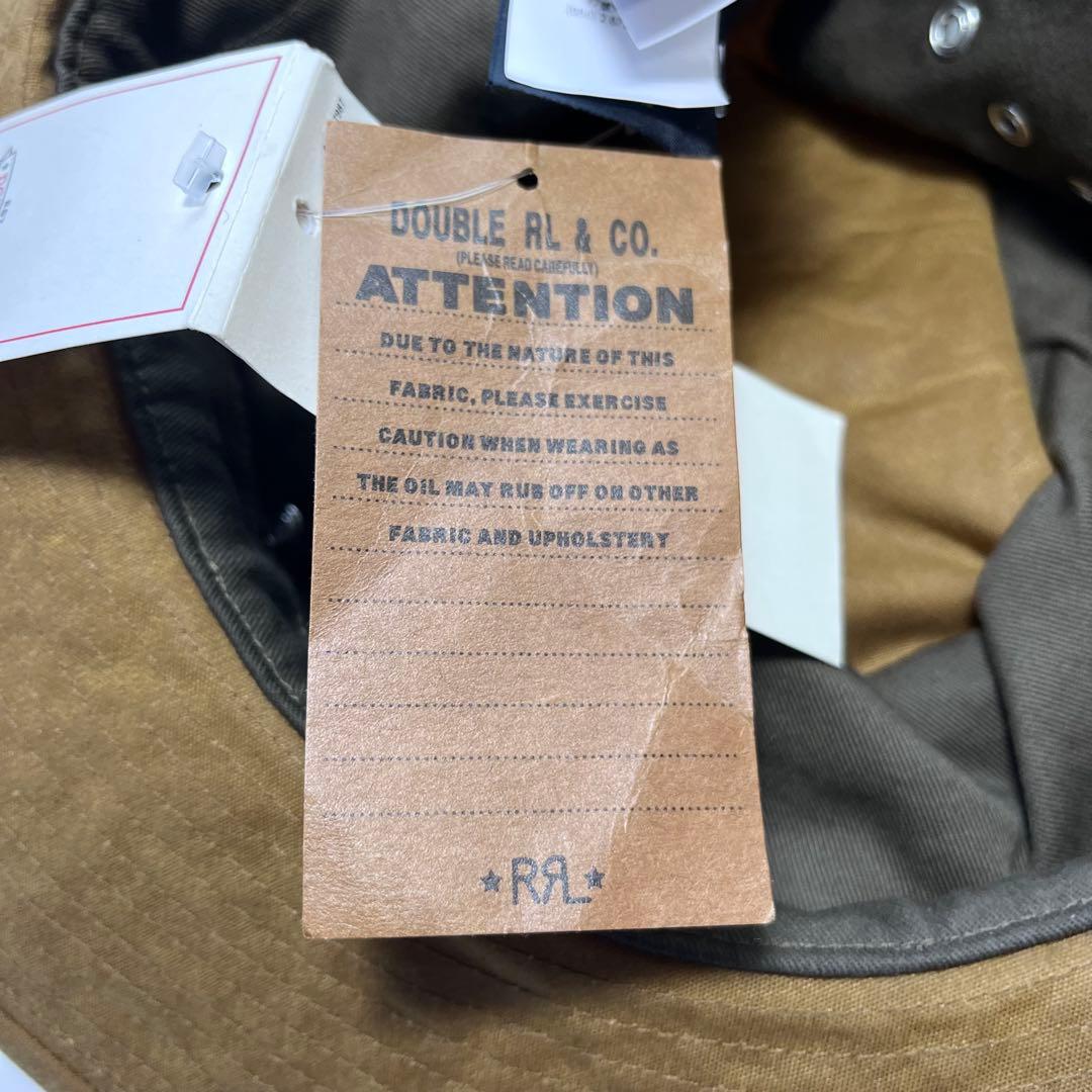 新品RRL ダブルアールエル オイルクロス バケットハット サファリsize L