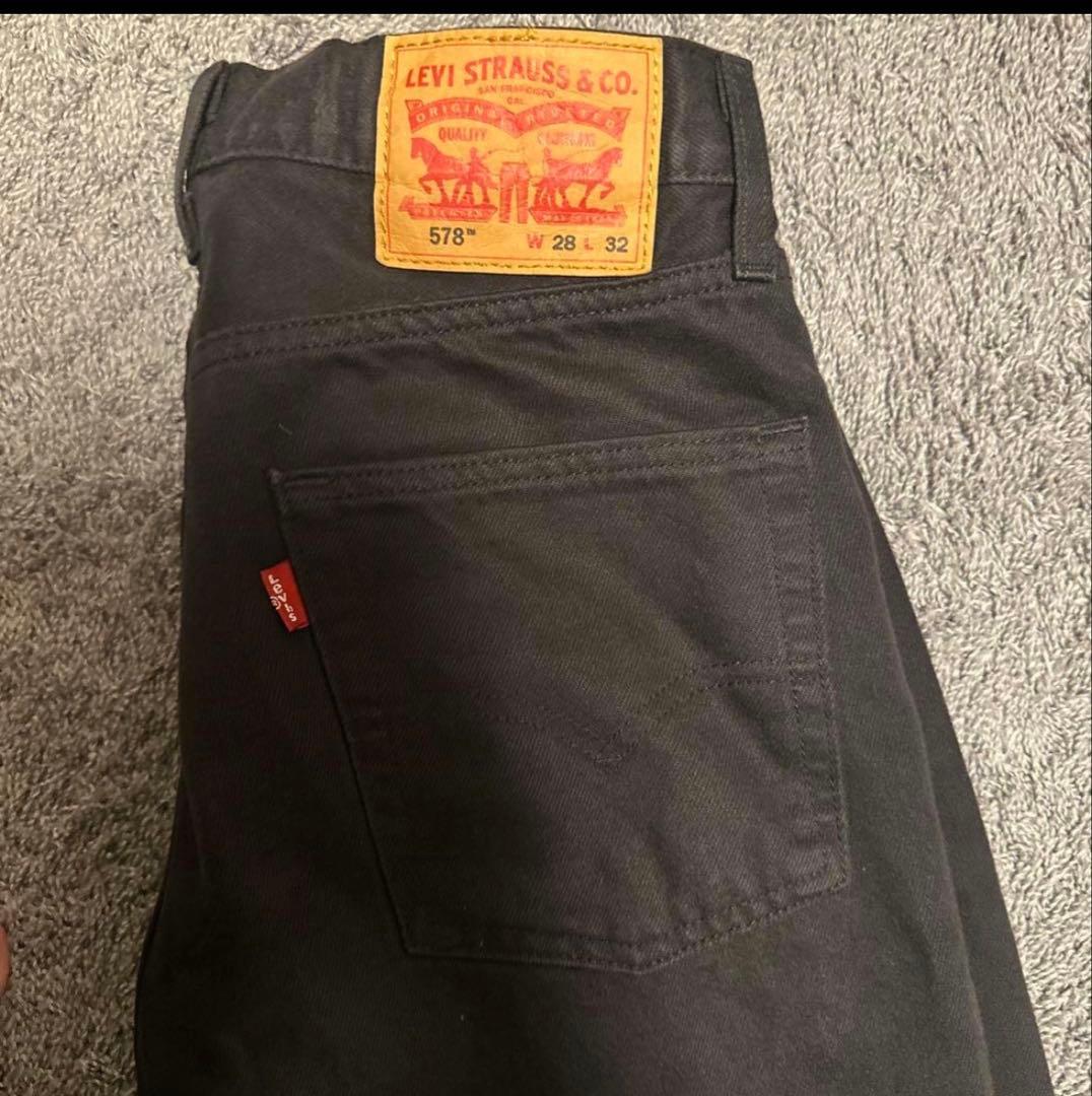 Levi's 578 ブラックデニムパンツ W28 L32