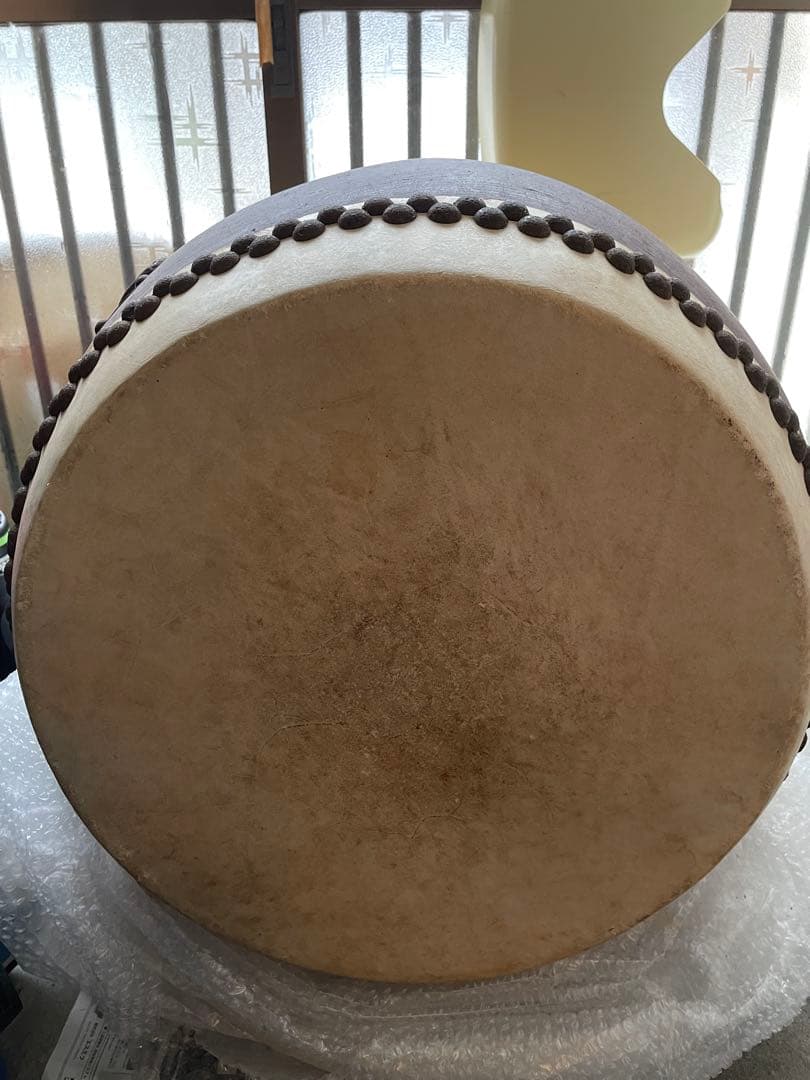 和太鼓 木製 茶色 長胴太鼓　和楽器　１尺以上