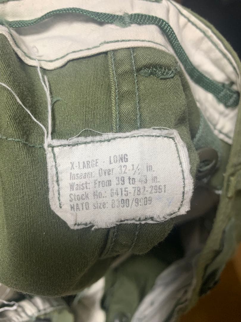 【のび】70s 米軍実物 US ARMY M65 カーゴパンツ　ミリタリー