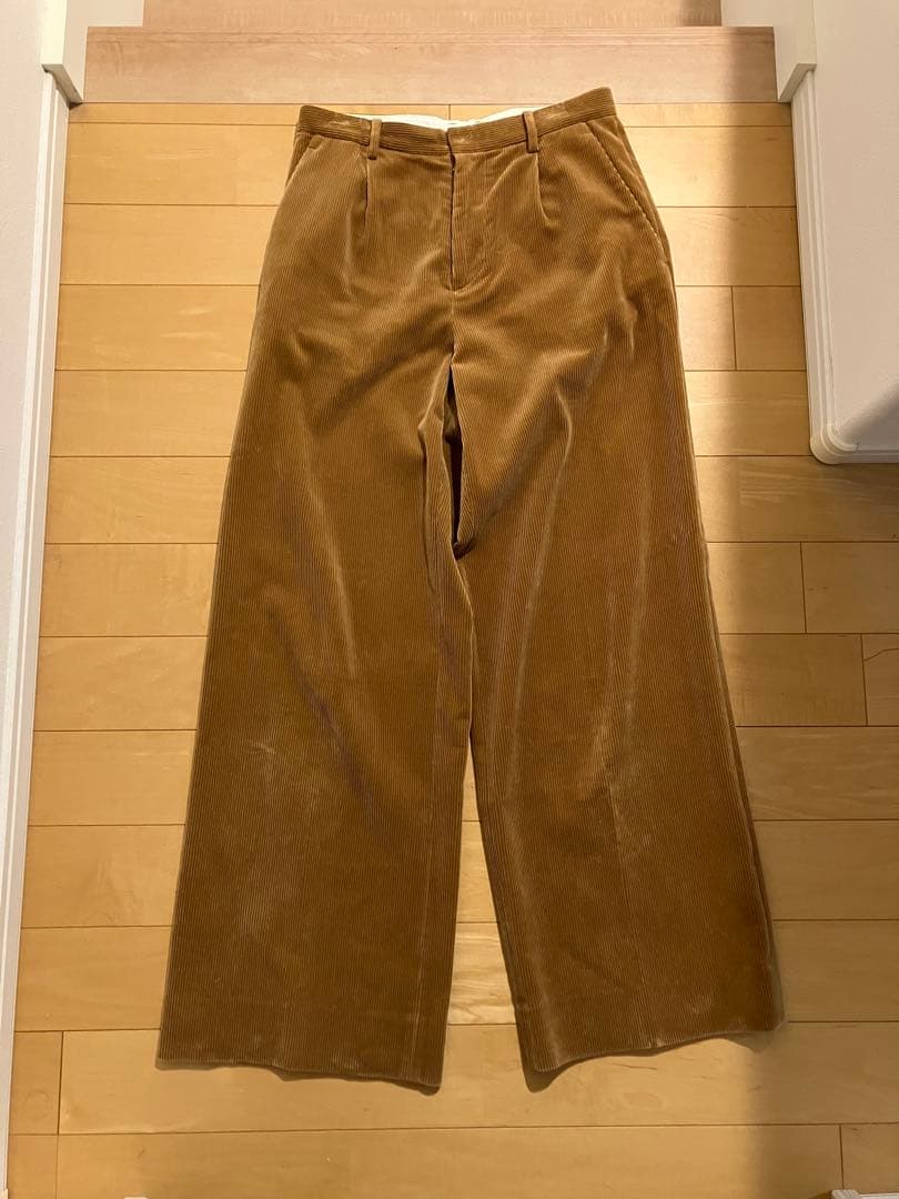 パンツ Auralee WASHED CORDUROY WIDE SLACKS