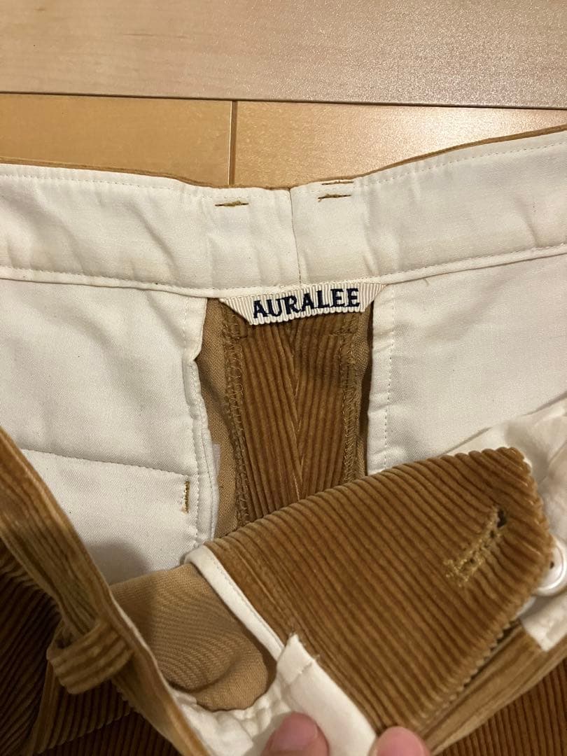 パンツ Auralee WASHED CORDUROY WIDE SLACKS