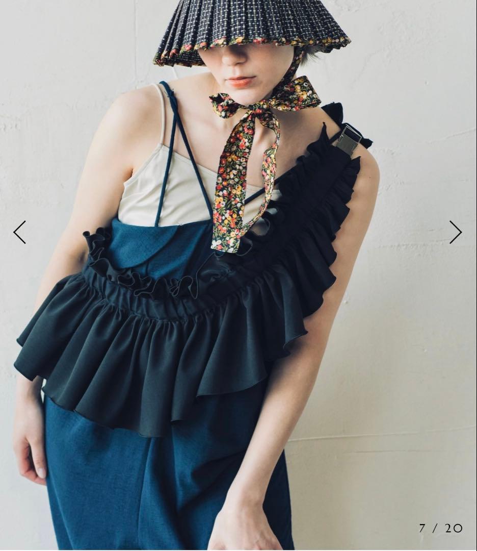 Orient millinery DORA フリルバッグ　ブラック