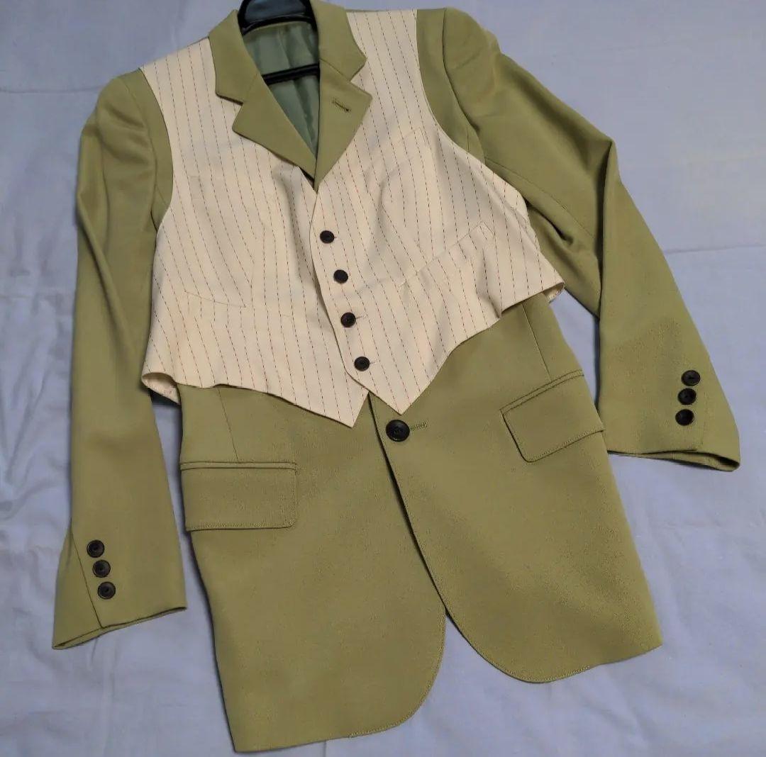 ■JeanPaulGAULTIER　ジレ付きジャケット　グリーン
