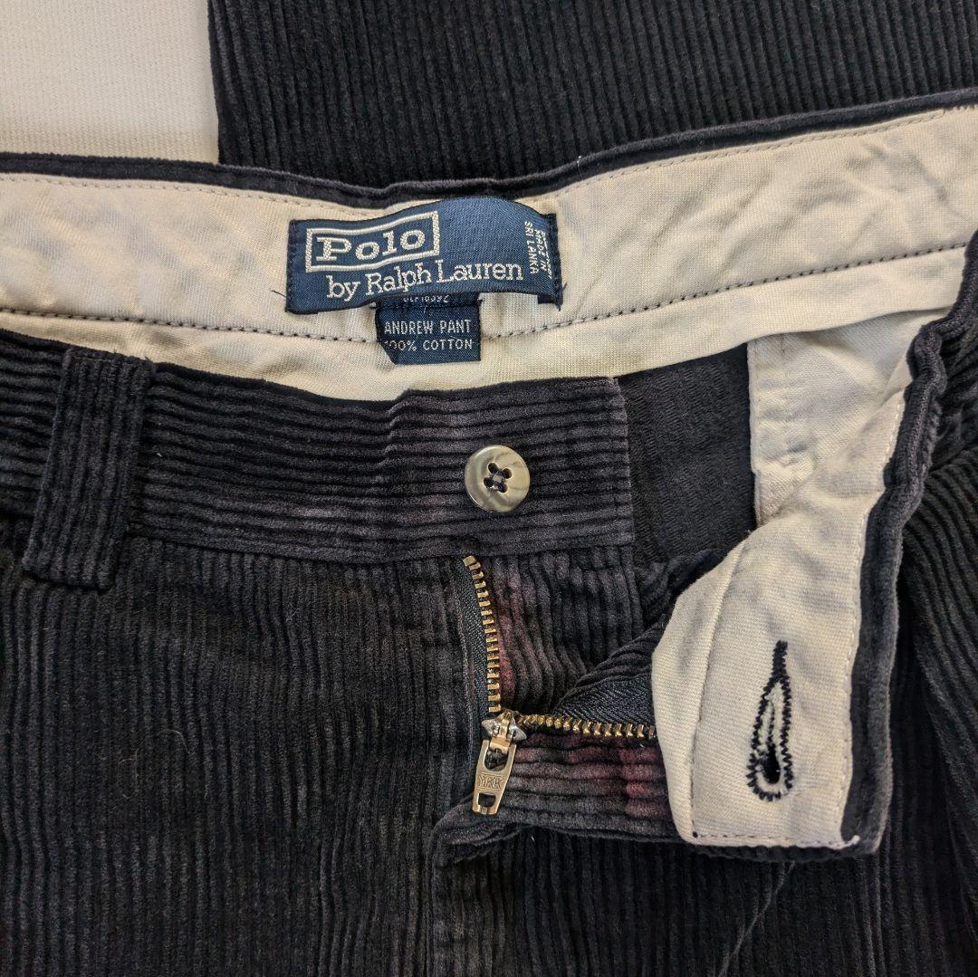 ポロ ラルフローレン　コーデュロイパンツ　黒　w36　コーズ　ANDREW
