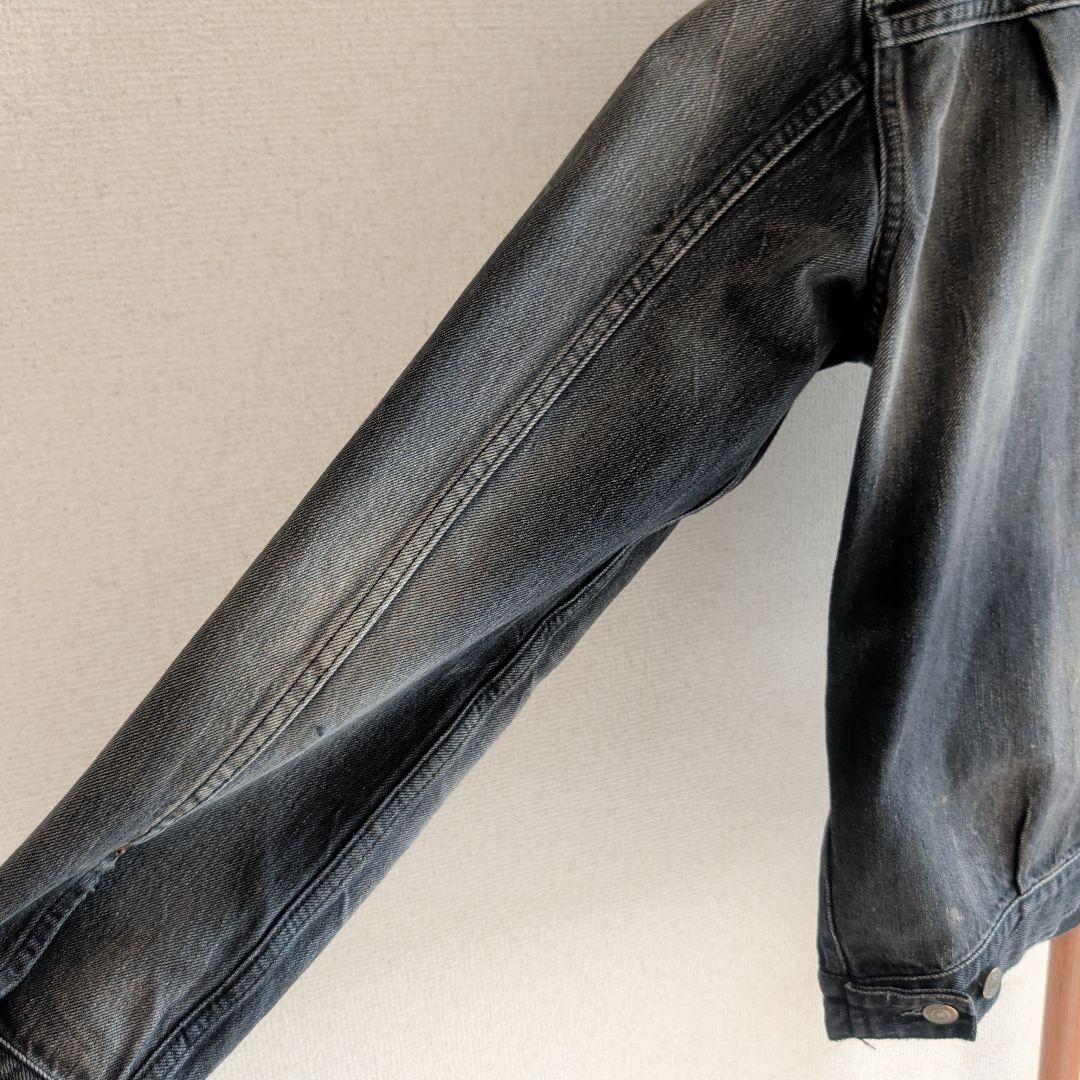 デンハム デニムジャケット Gジャン 2nd ダメージ加工 ブラック M