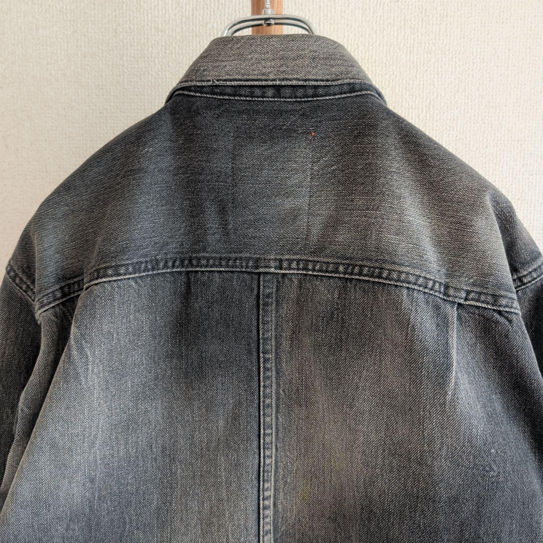 デンハム デニムジャケット Gジャン 2nd ダメージ加工 ブラック M