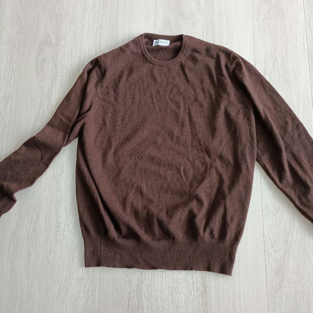 Johnstons of Elgin ブラウン カシミヤセーター