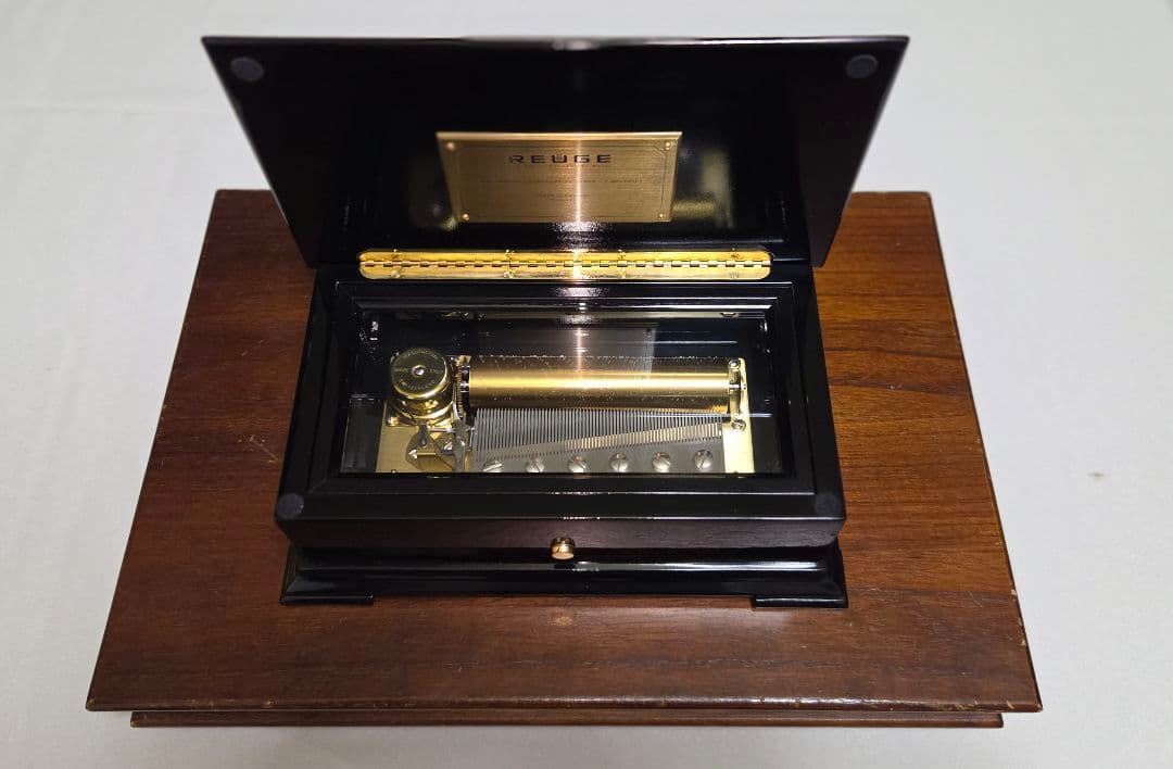 リュージュ　オルゴール　カノン 72弁　ローズ　象嵌　共鳴箱　オルゴール療法