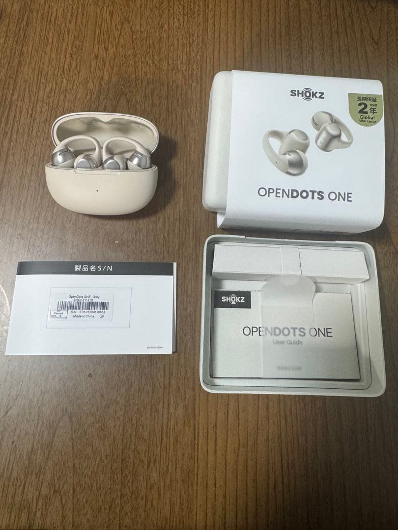 SHOKZ OPENDOTS ONE ワイヤレスイヤホン グレー 専用ケース付き