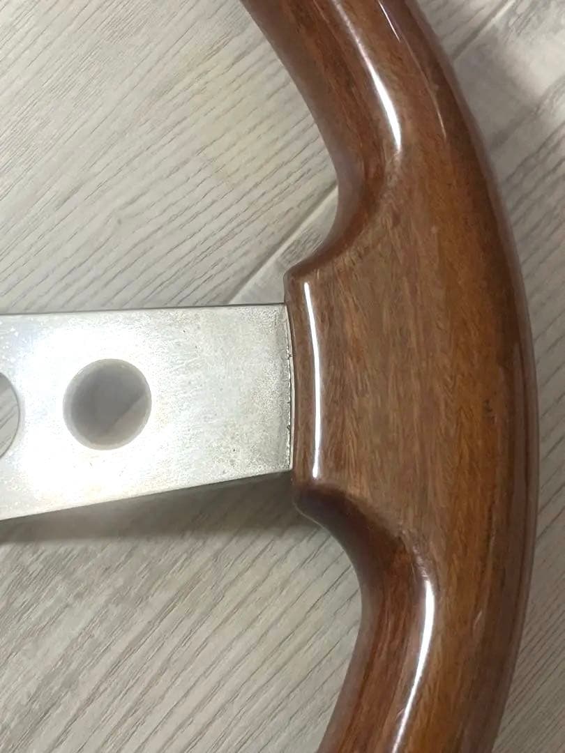 OBAステアリング　希少丸穴 ウッドハンドル